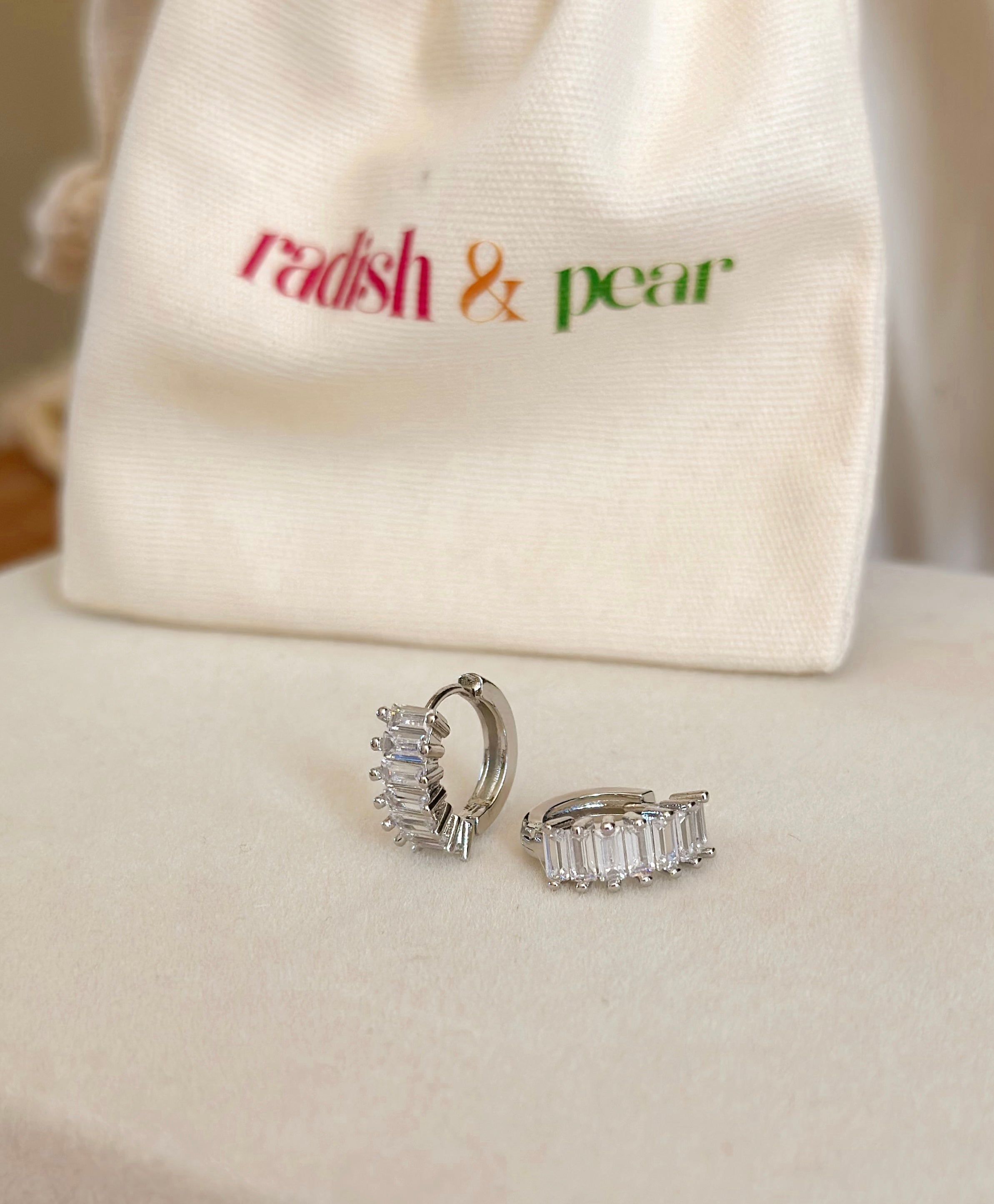 The Kate Earring Silver Radish & Pear