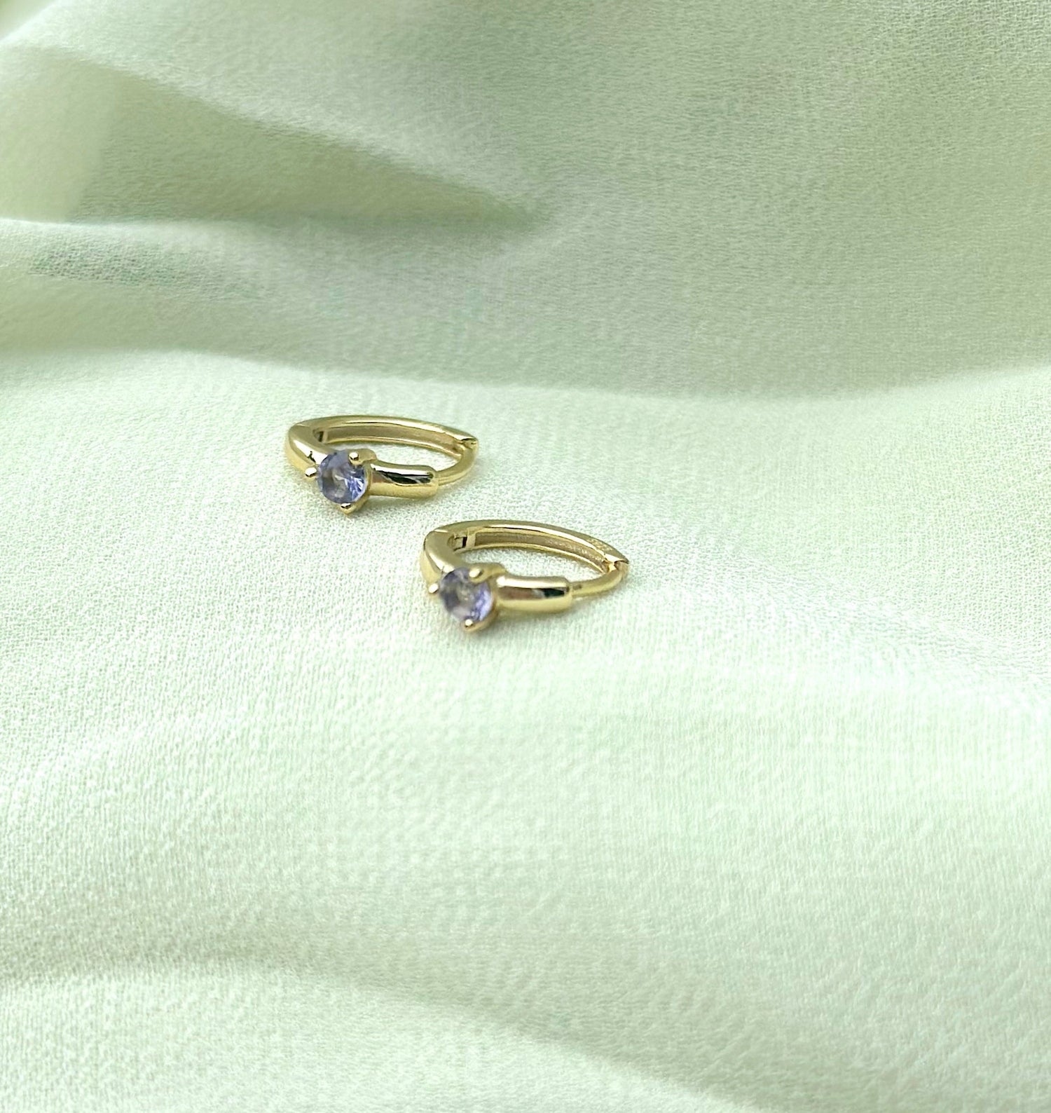 february lilac birthstone earrings birthday jewellery gold plated