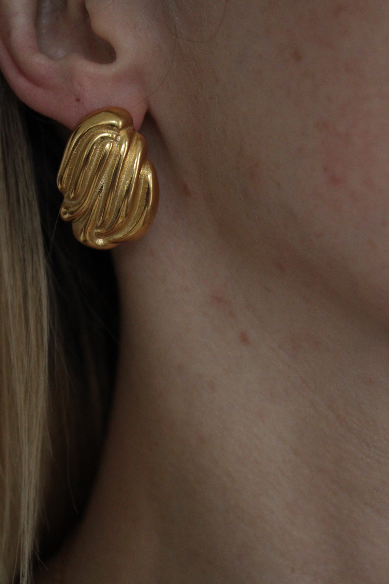 Statement Ripple Stud Earrings