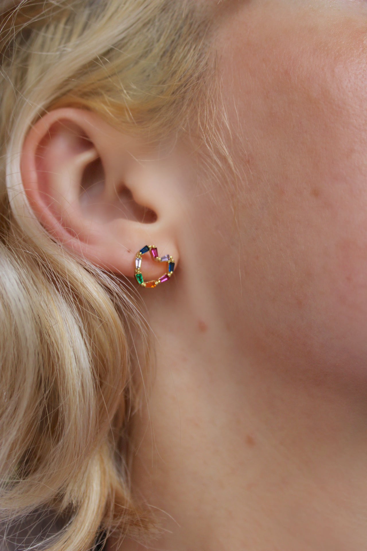 Rainbow Heart Stud