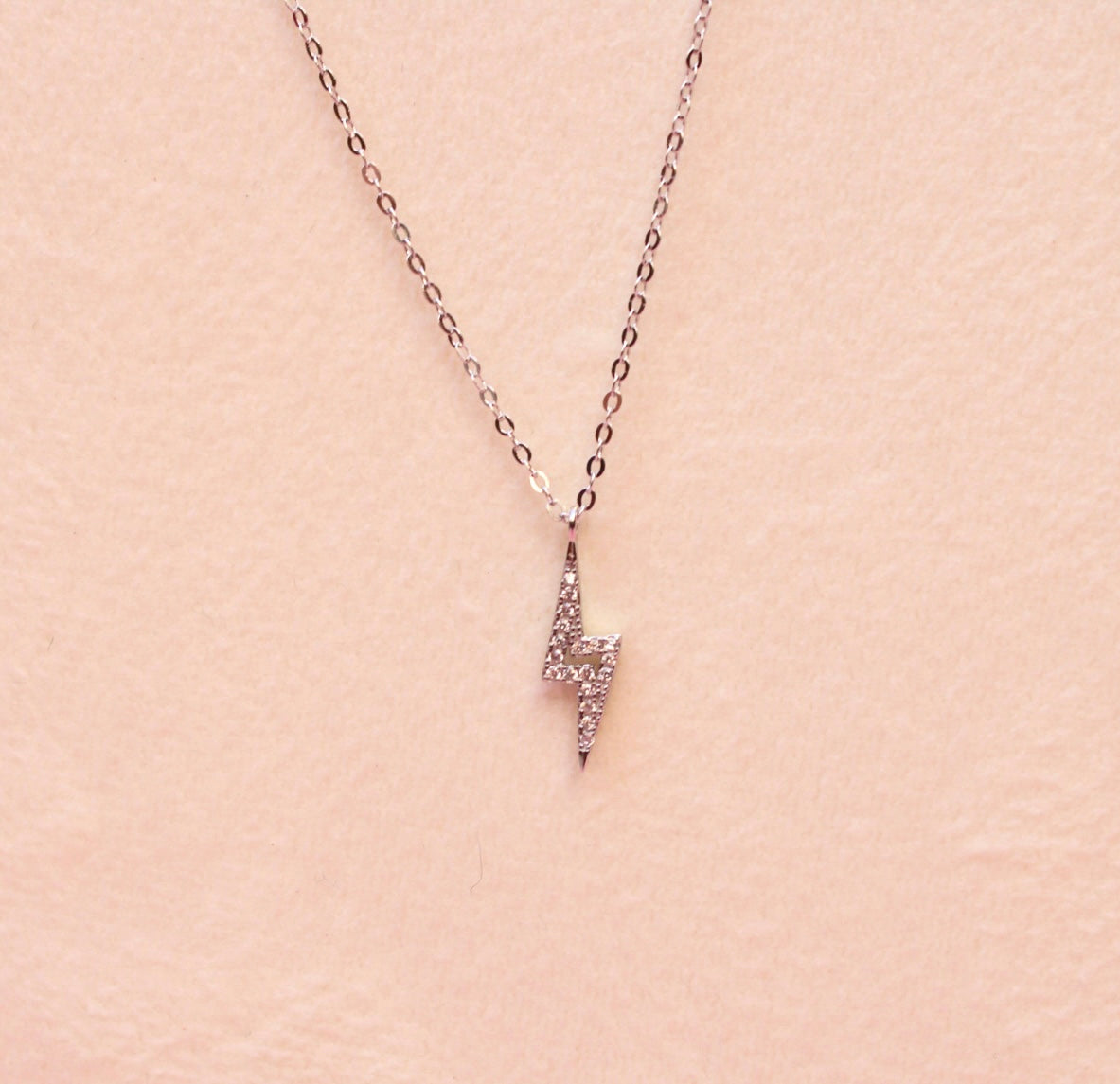 Lightning Bolt Necklace - Silver