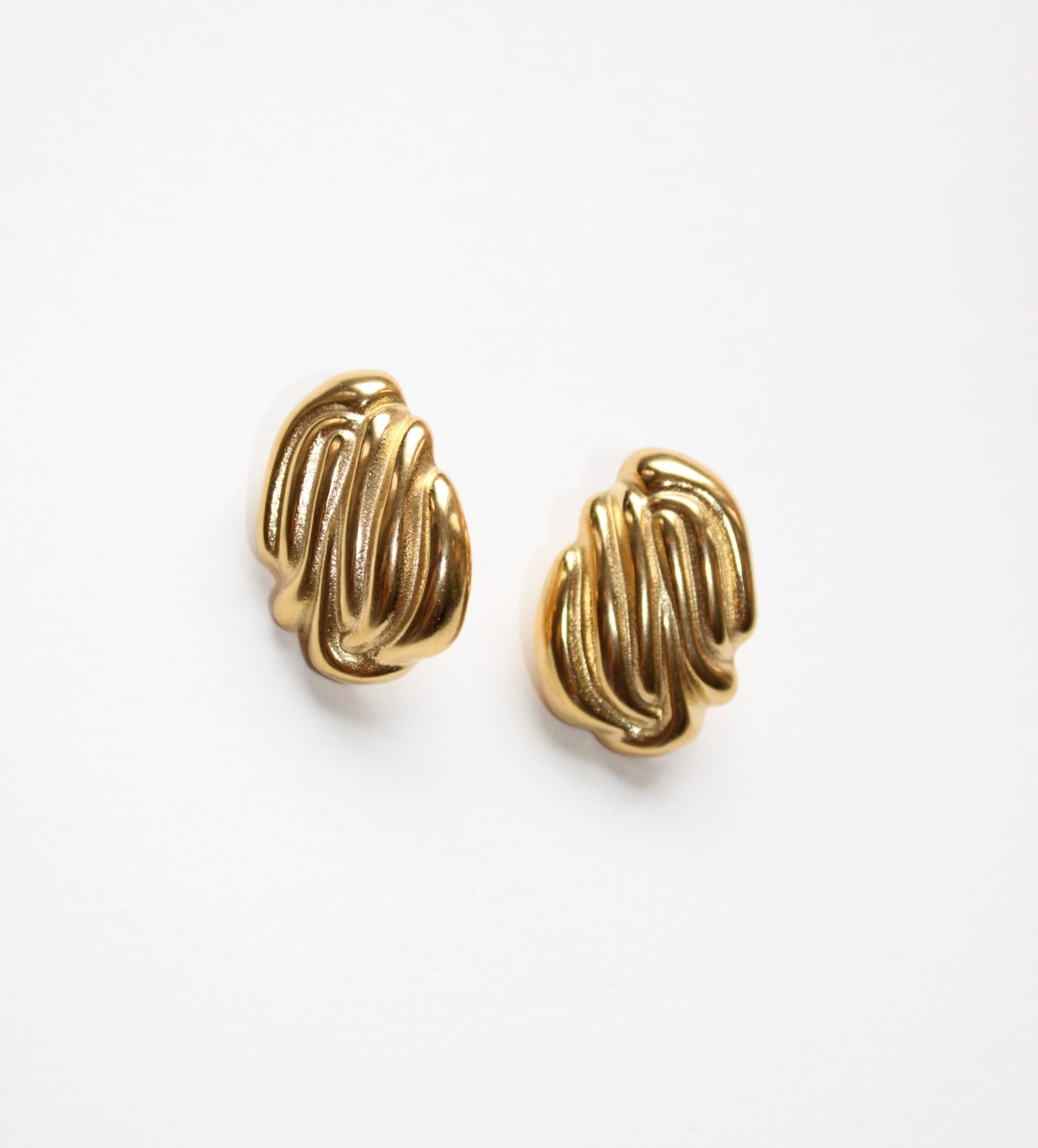 Statement Ripple Stud Earrings