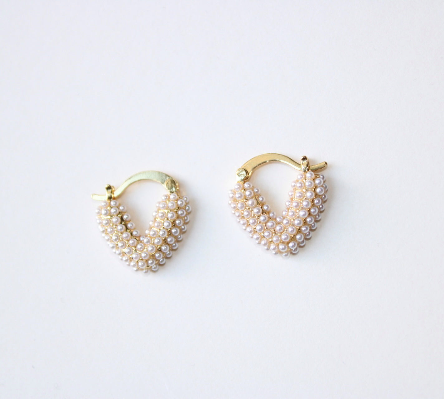 Millie Heart & Pearl Earrings