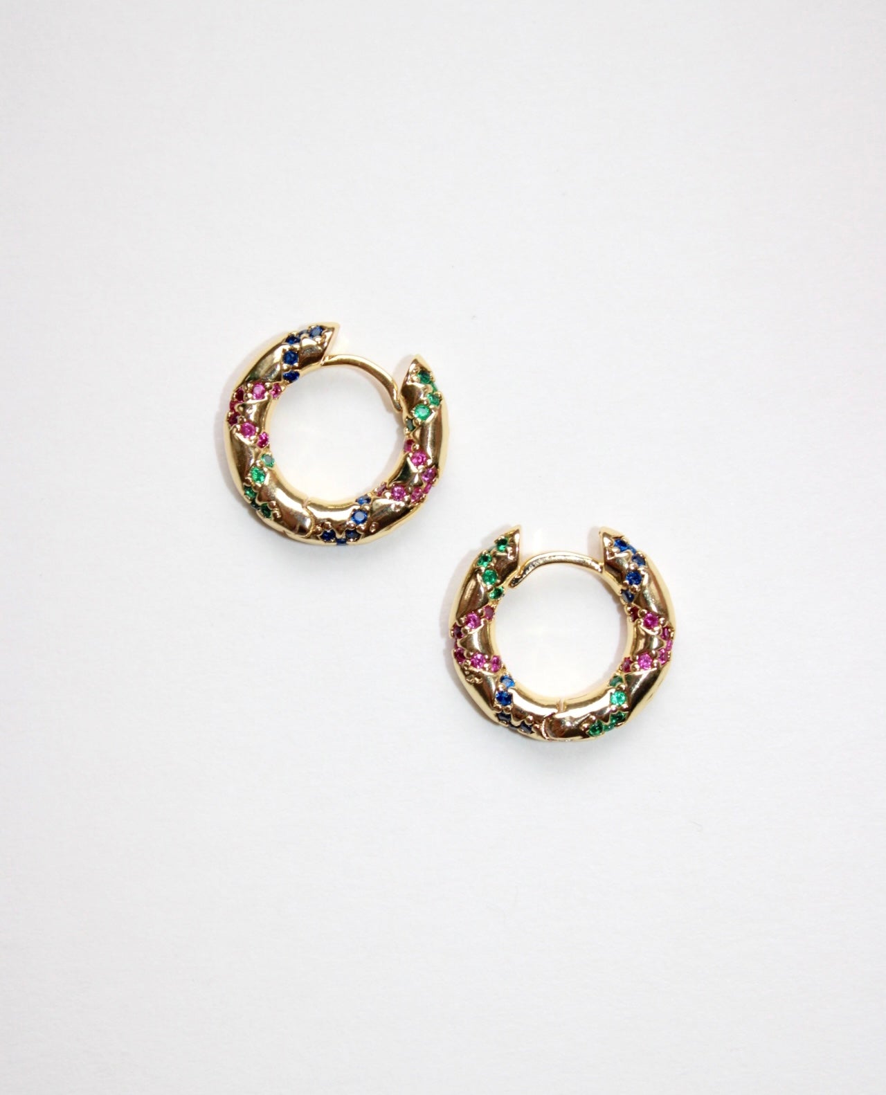 Rainbow Twist Hoops