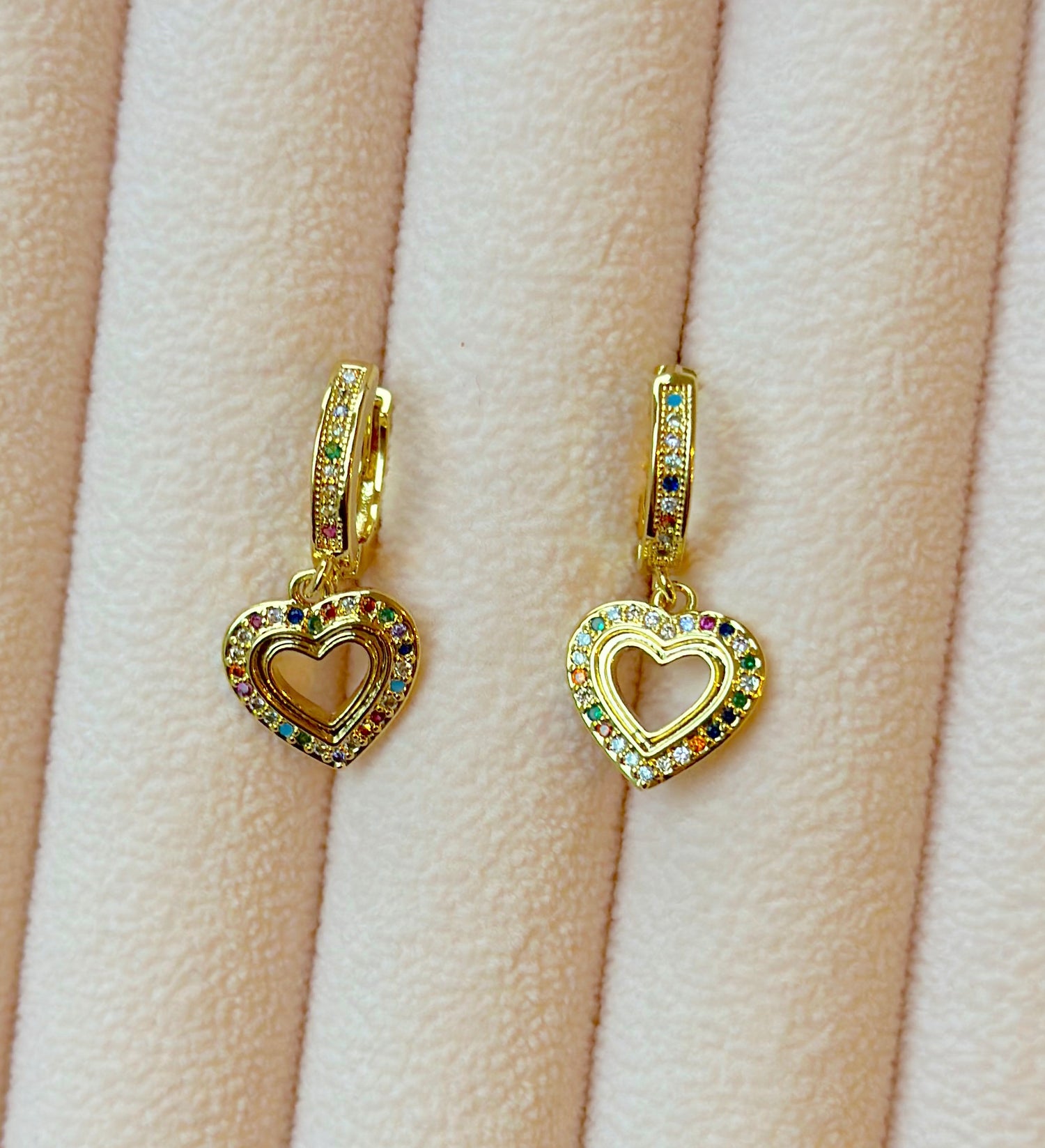 Rainbow Heart Earrings