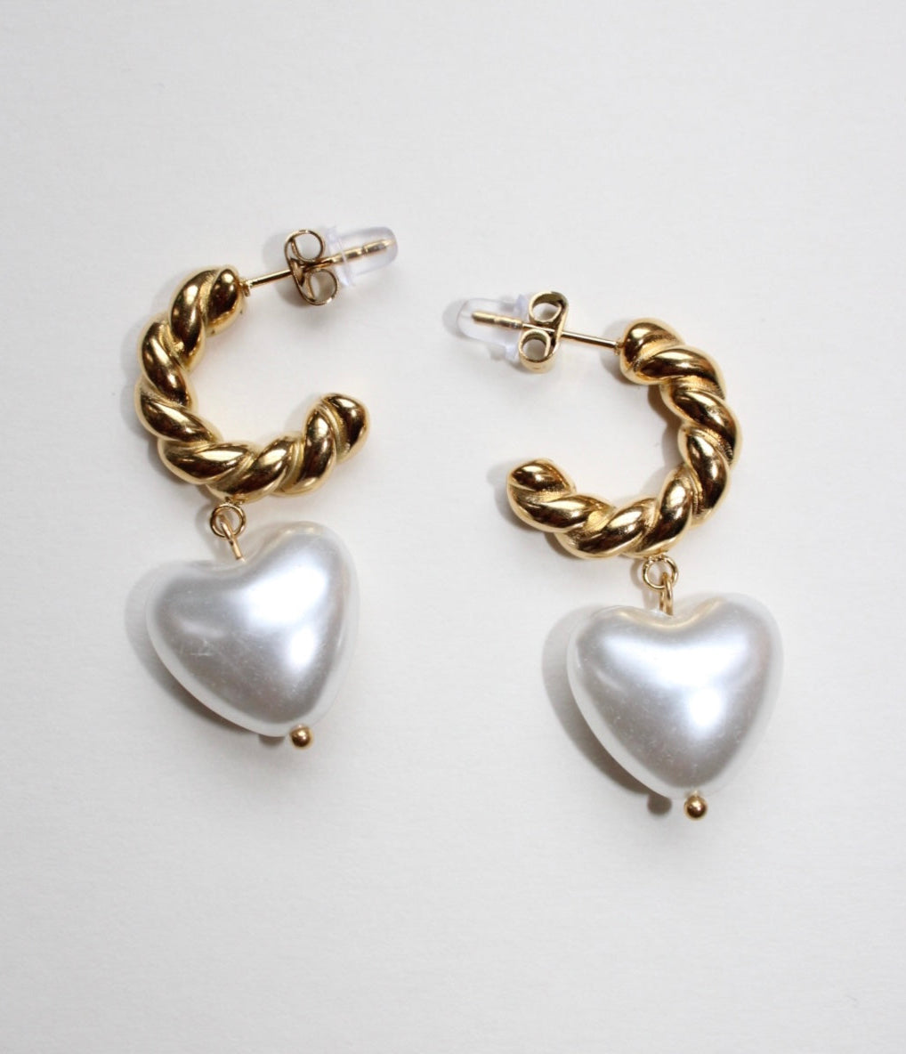 Gold Rush Heart Earrings