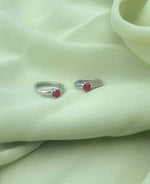 ruby red june birthstone 925 sterling silver birthstone huggie earrings birthday gift jewellery