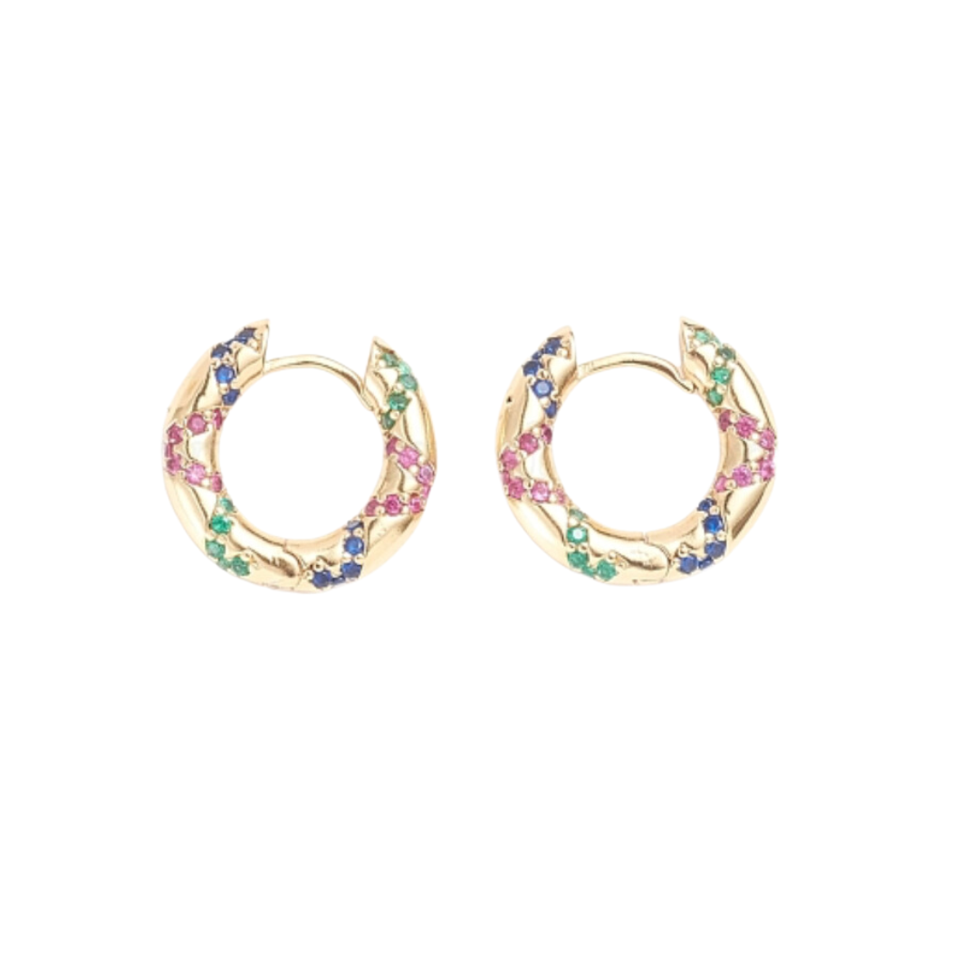 Rainbow Twist Hoops