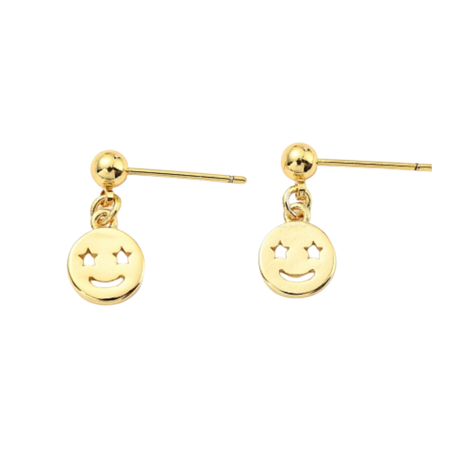 Smiley Face Dangle Stud Earrings