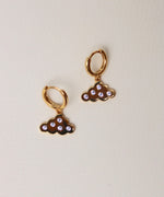 925 sterling silver and 18k gold plated earrings cloud shaped earrings, lightning bolt earring Huggies