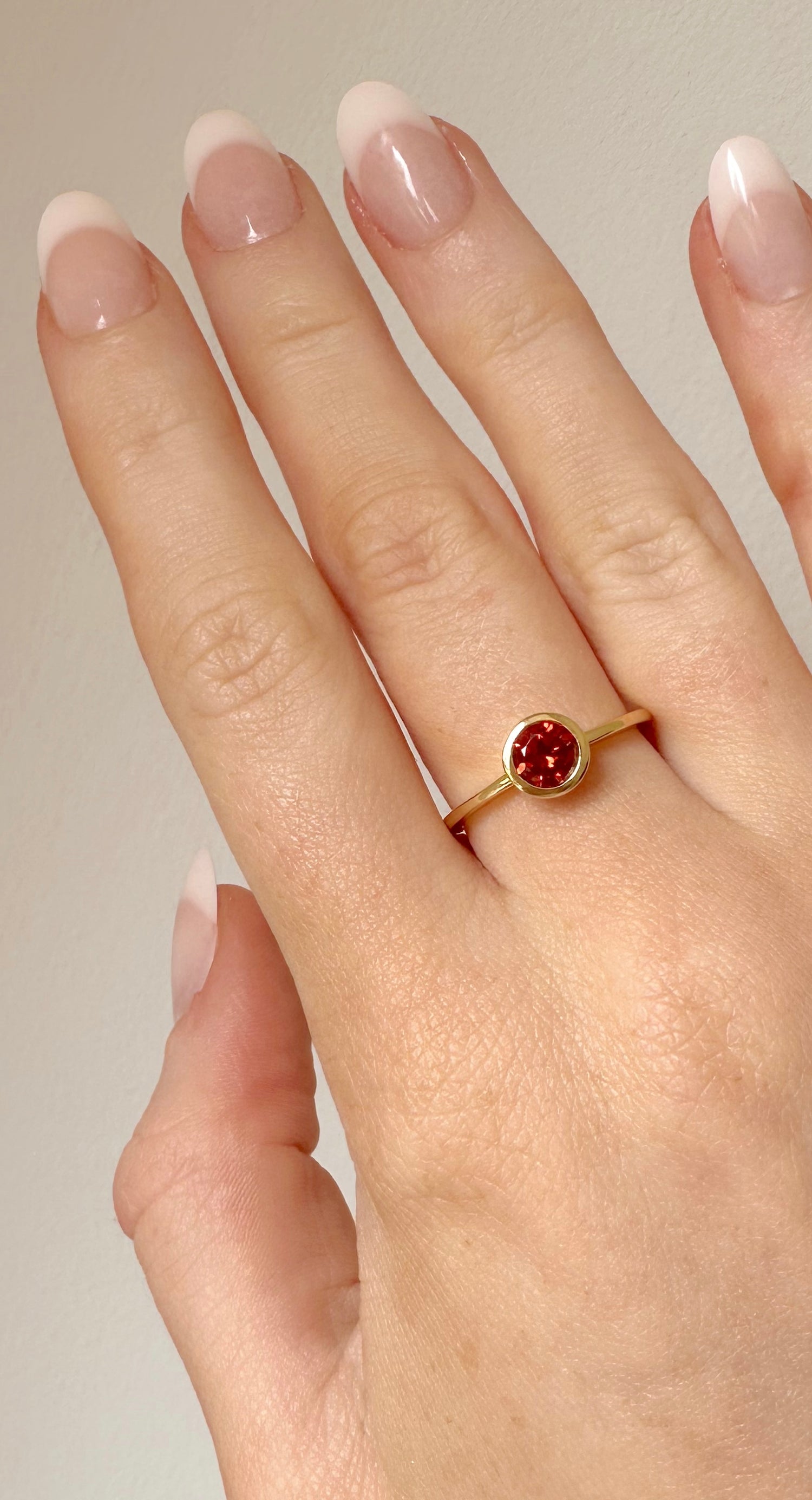 Orelia Red Ring - Gold