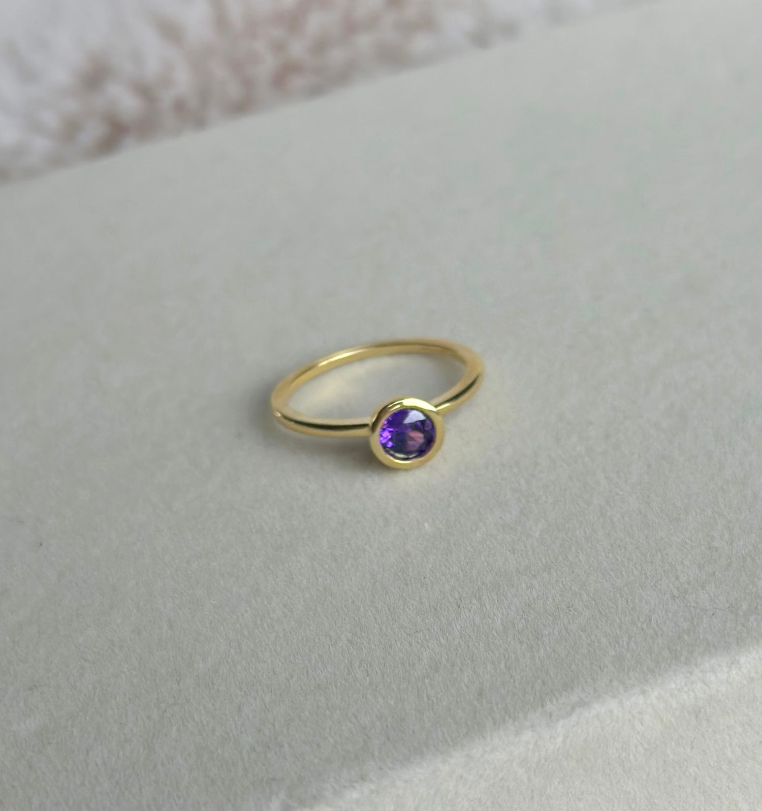 Orelia Purple Ring - Gold