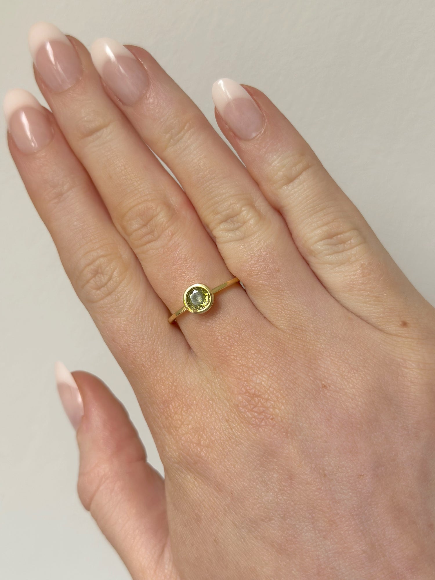 Orelia Sage Green Ring - Gold