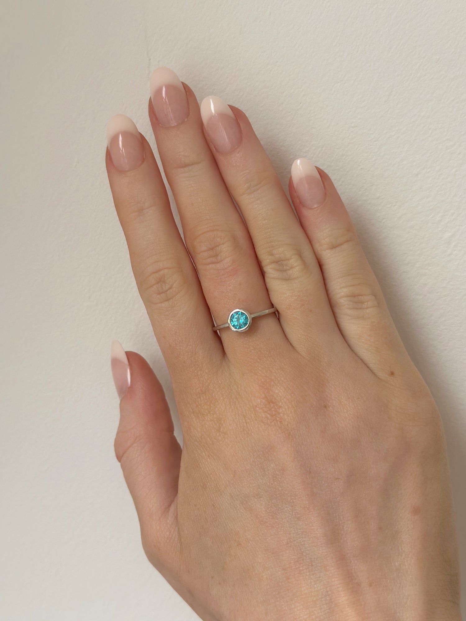 Orelia Aqua Blue Ring - Silver