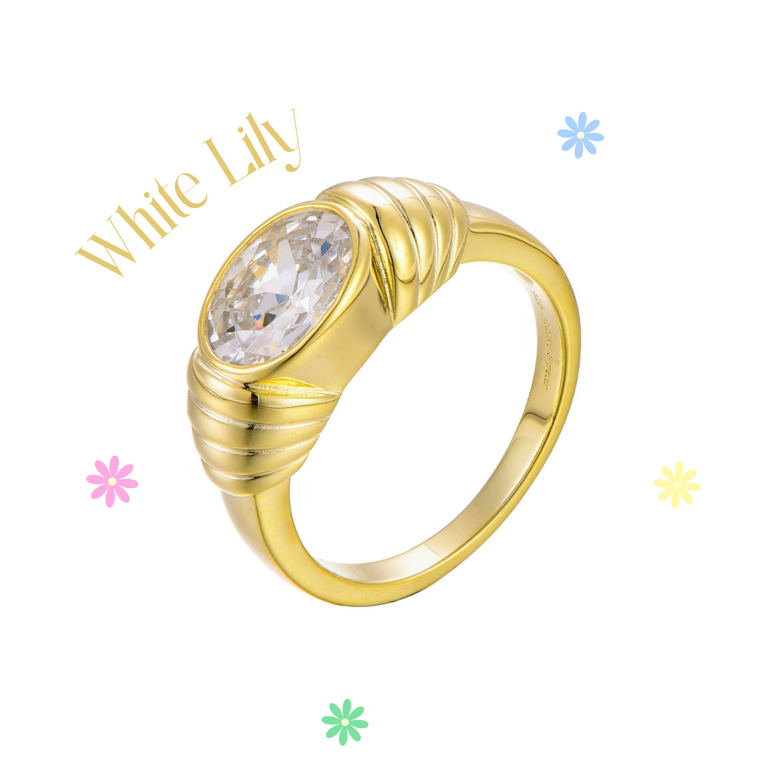 White Lily - Gold Ring